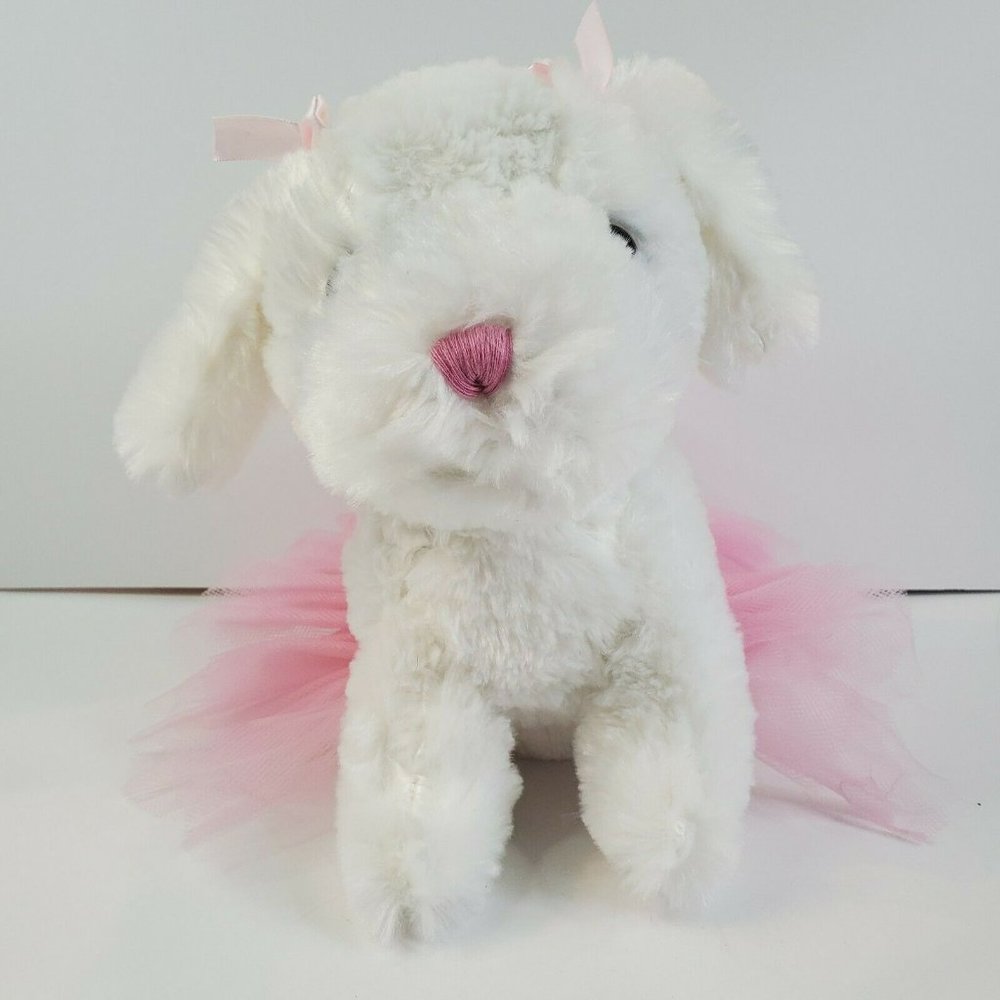 Pink Tutu Puppy Dog  Burton and Burton Plush 9.5" White